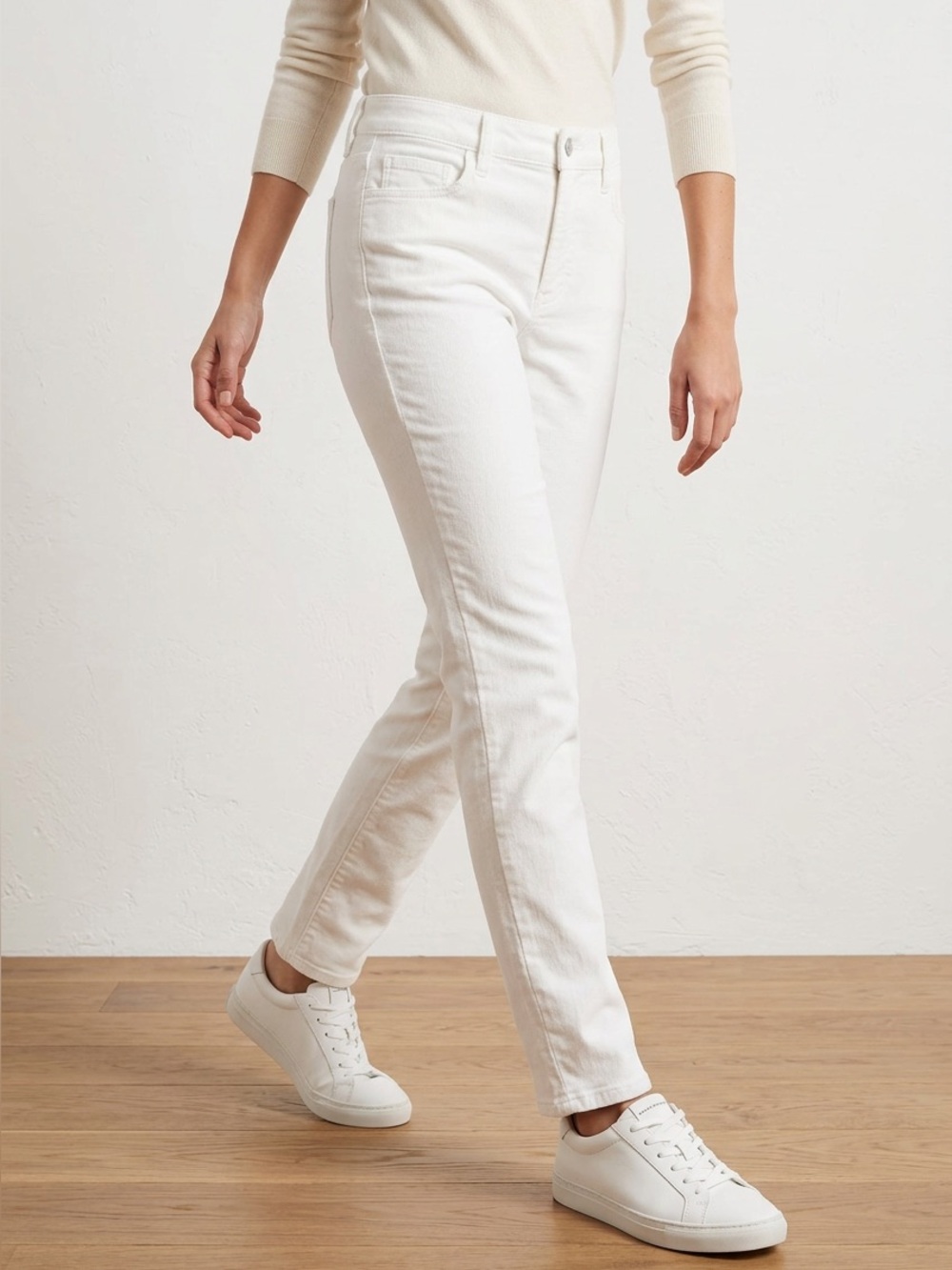 Banana Republic White Straight Leg Jeans
